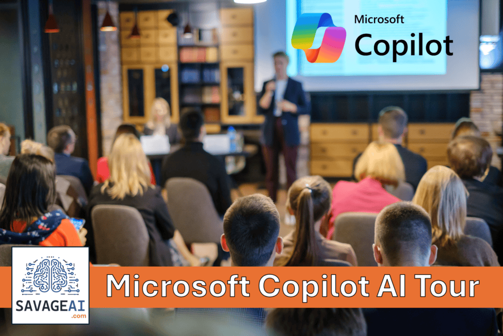 Microsoft Copilot AI Tour presented by SAVAGE AI. Seven Cities and Ten events throughout 2025. NYC, Toronto, Boston, Washington DC, Philadelphia, Miami, Atlanta